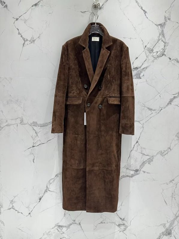 Long leather coat women's фото 5