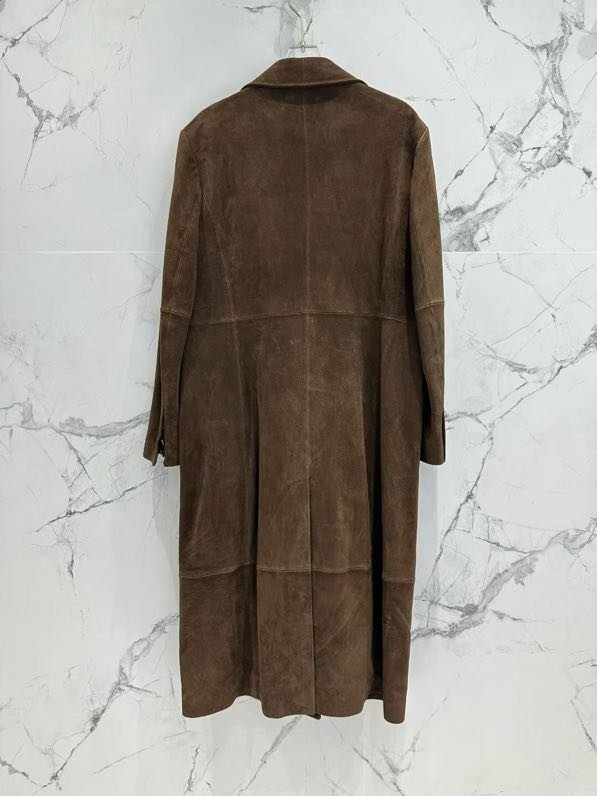 Long leather coat women's фото 6