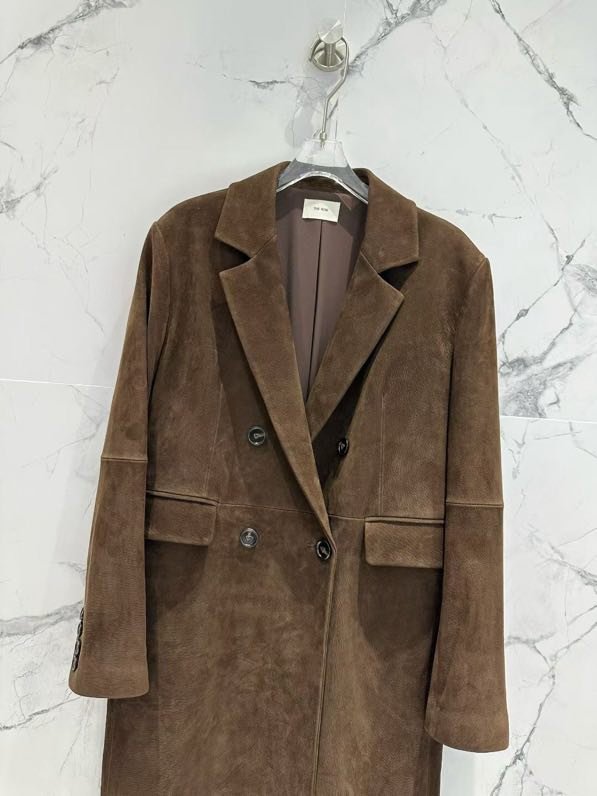 Long leather coat women's фото 8