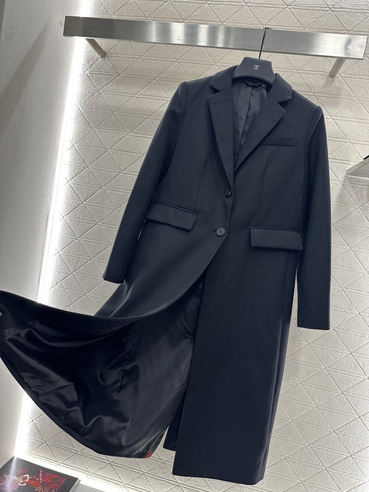 Long coat from direct lapels фото 8