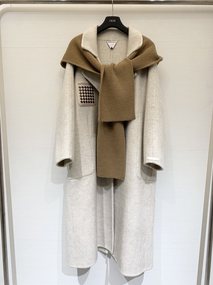 Long coat from scarf of альпаки