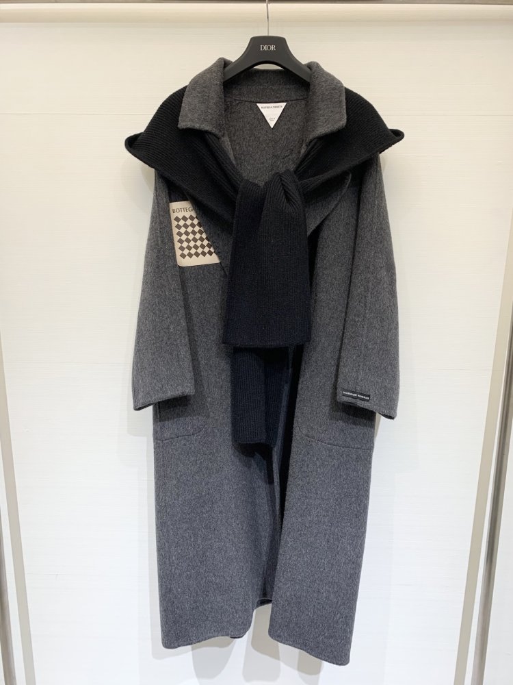 Long coat from scarf of альпаки