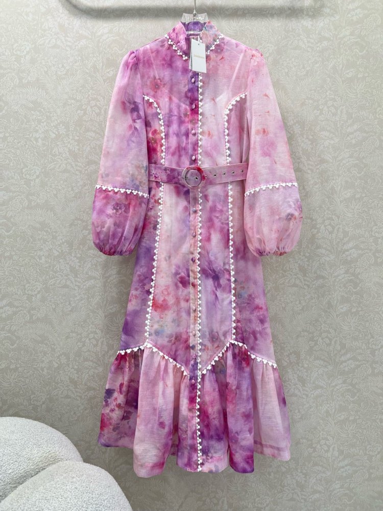 Длинное платье из льна