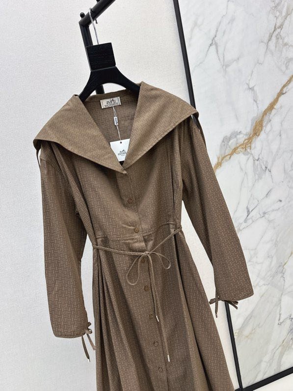 Длинное платье тренч фото 3