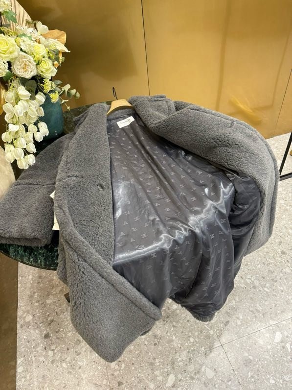 Длинное серое пальто Teddy Bear фото 2