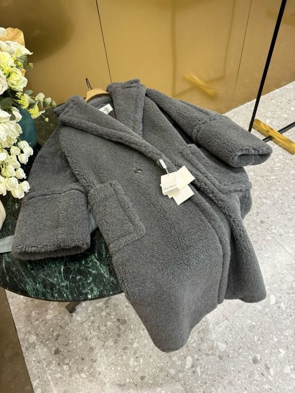 Длинное серое пальто Teddy Bear фото 3