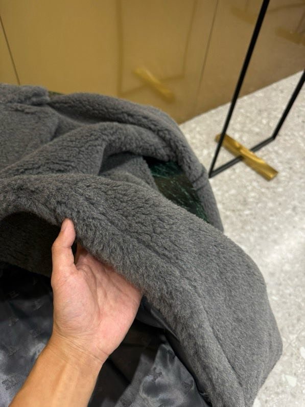 Длинное серое пальто Teddy Bear фото 7