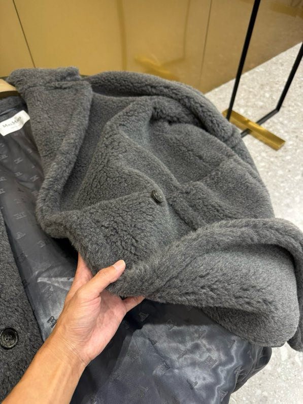 Длинное серое пальто Teddy Bear фото 8