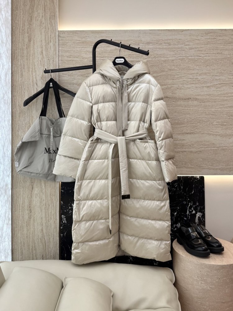 Длинный двусторонний пуховик