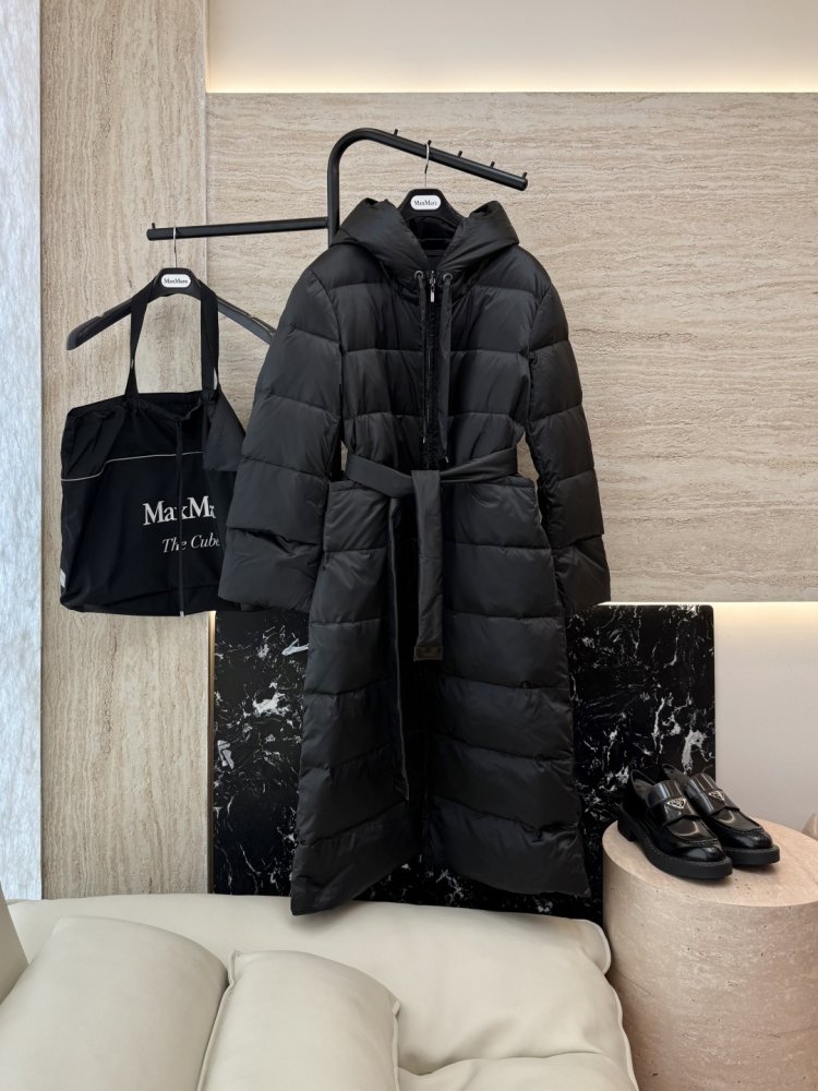 Длинный двусторонний пуховик