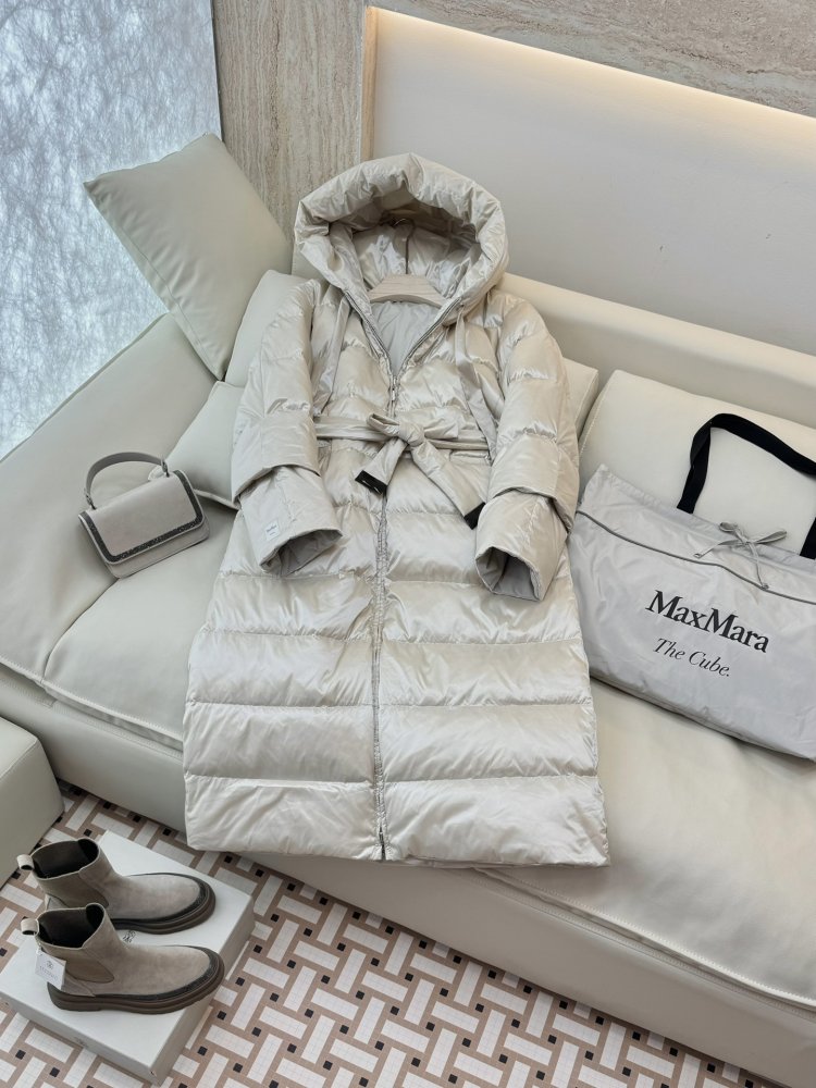 Длинный двусторонний пуховик фото 3