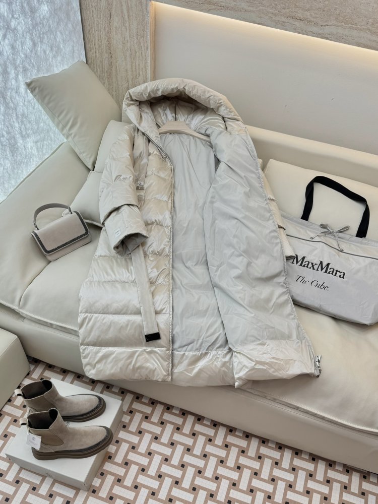 Длинный двусторонний пуховик фото 4