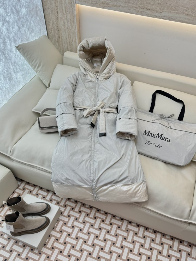 Длинный двусторонний пуховик фото 5