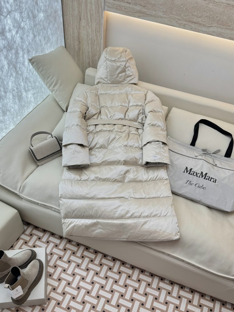 Длинный двусторонний пуховик фото 6