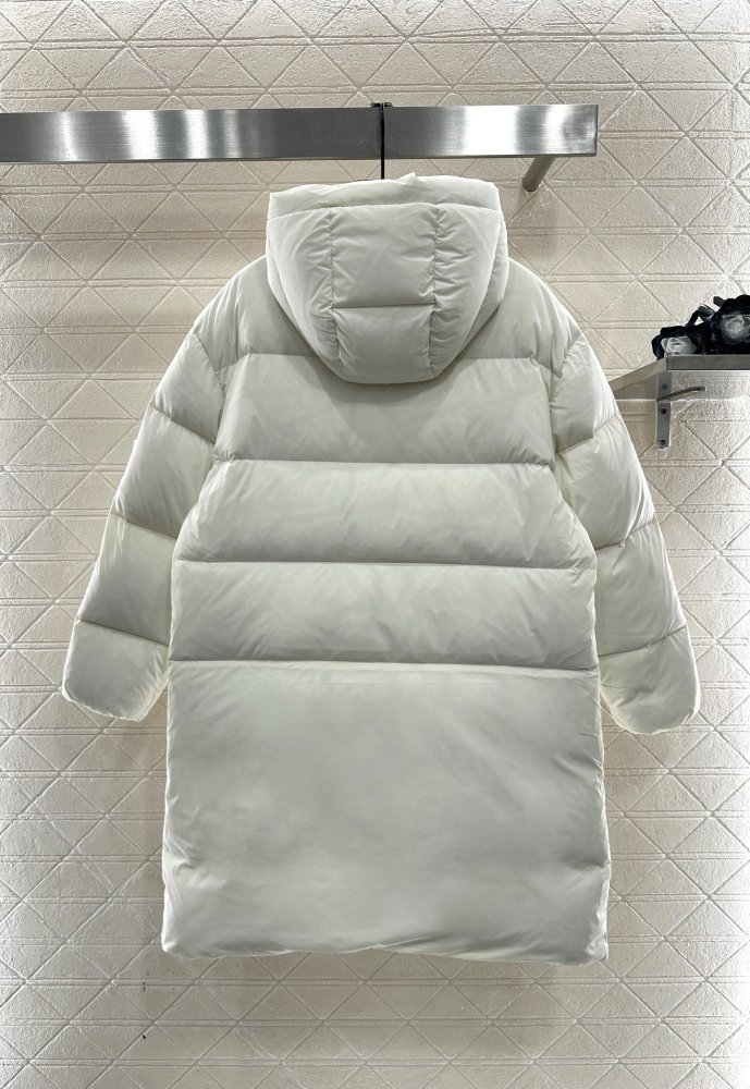A long Down jacket from hood фото 2