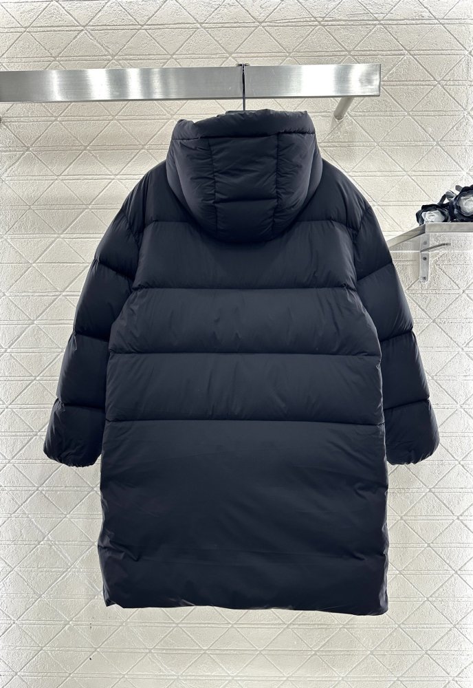 A long Down jacket from hood фото 2