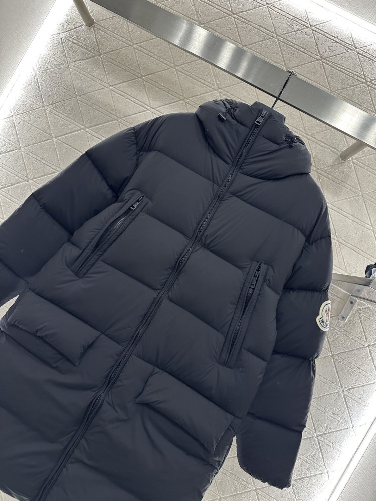 A long Down jacket from hood фото 3