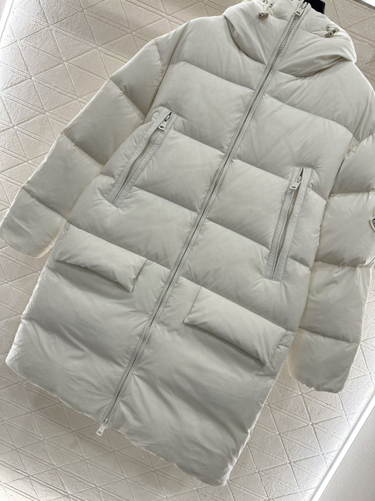 A long Down jacket from hood фото 4