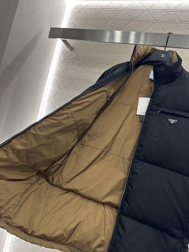 Длинный пуховик с воротником-стойкой фото 8