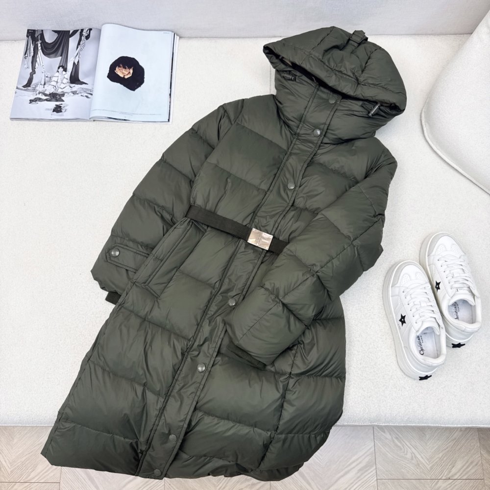 Длинный пуховик женский