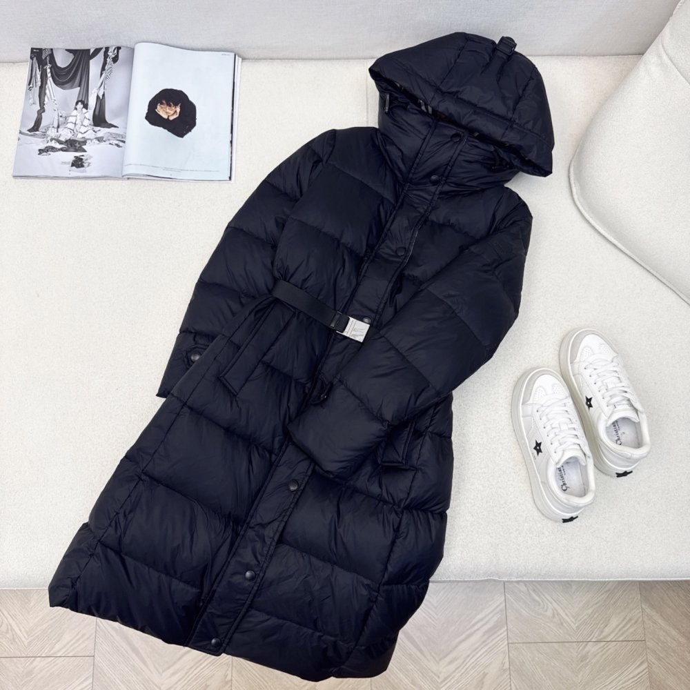 Длинный пуховик женский