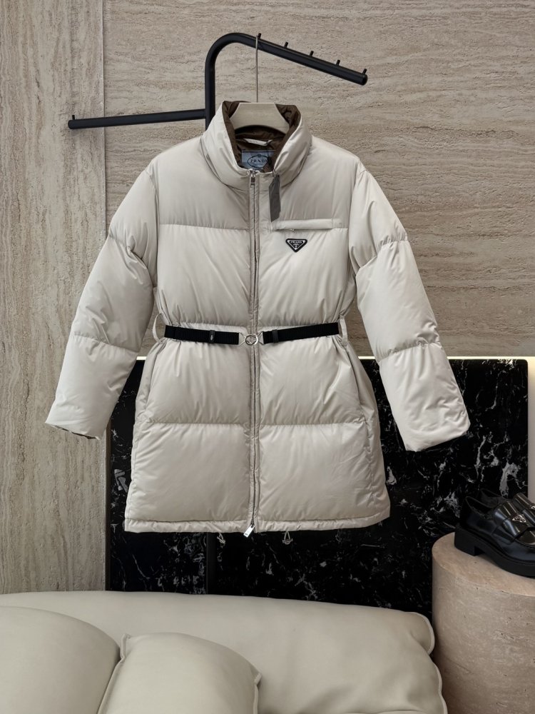 Длинный пуховик женский