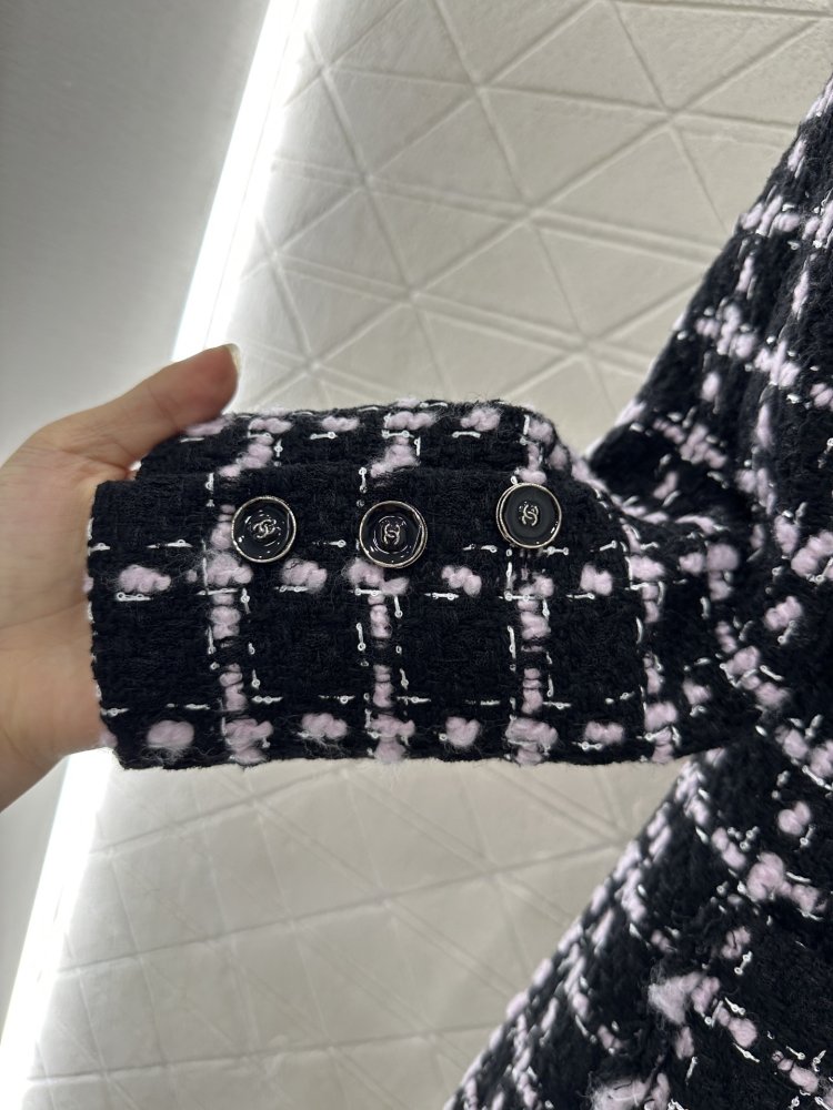 Довгий вовняний твід жіночий фото 7