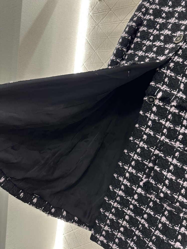 Довгий вовняний твід жіночий фото 8