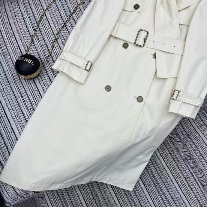 Довгий тренч з лацканами фото 8