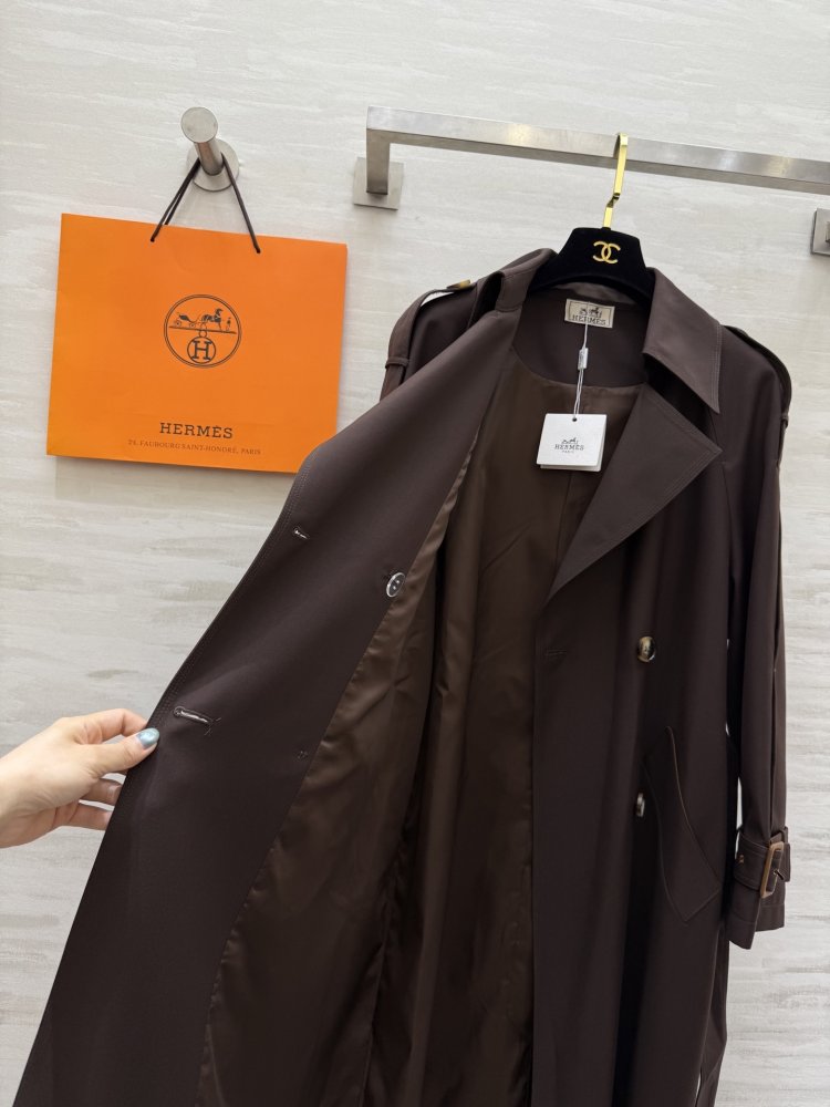 Длинный тренчкот с лацканами фото 2