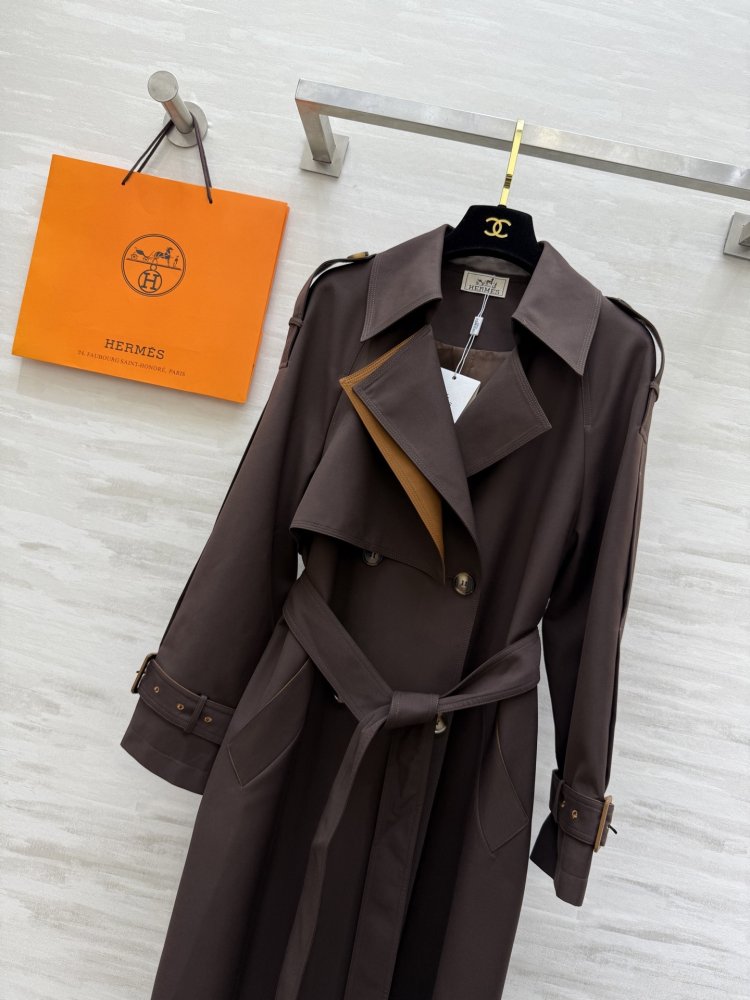 Длинный тренчкот с лацканами фото 3