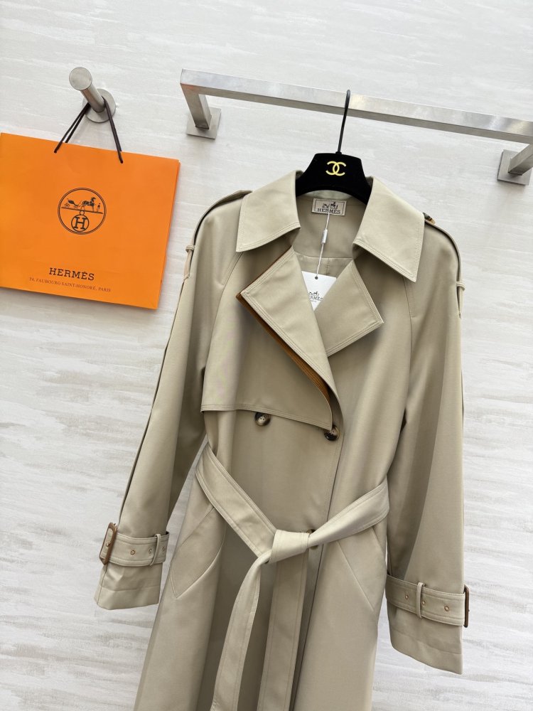 Длинный тренчкот с лацканами фото 3