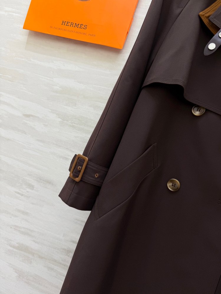 Длинный тренчкот с лацканами фото 4