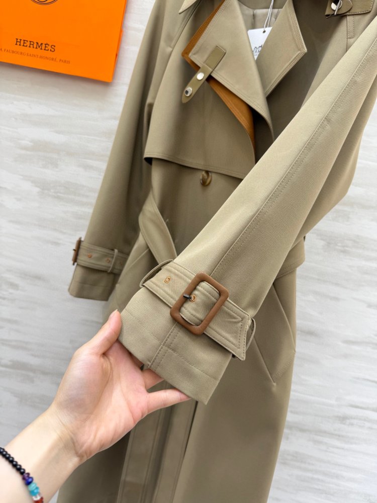 Длинный тренчкот с лацканами фото 5