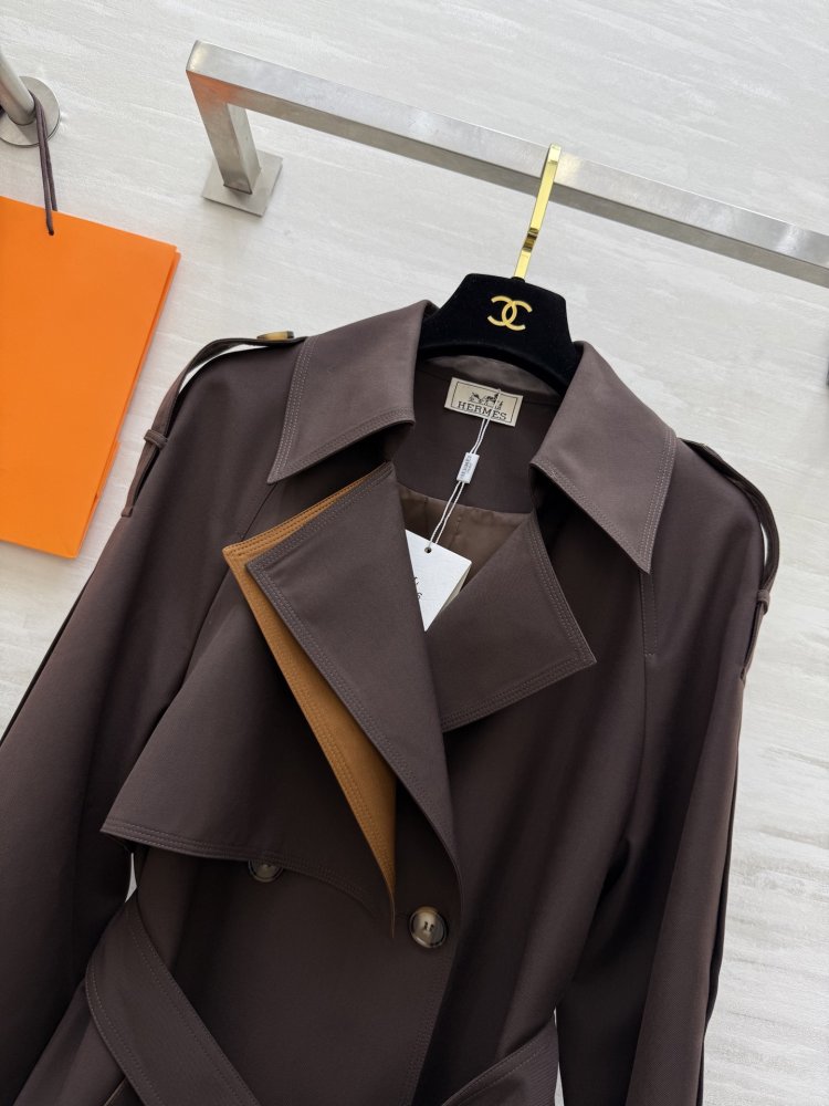 Длинный тренчкот с лацканами фото 7