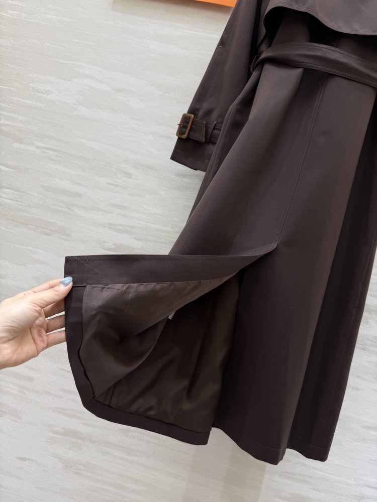 Длинный тренчкот с лацканами фото 8