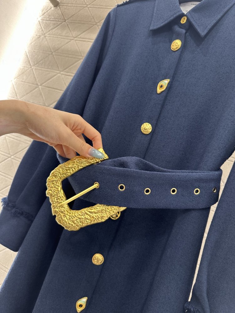 Длинный тренчкот с поясом фото 6