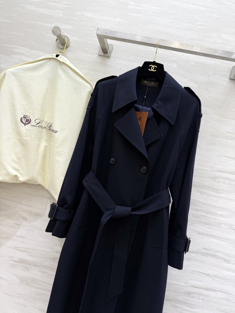 Длинный тренчкот с завязками на талии и лацканами фото 3