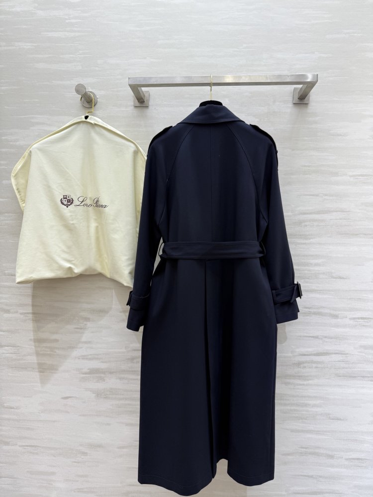 Длинный тренчкот с завязками на талии и лацканами фото 5