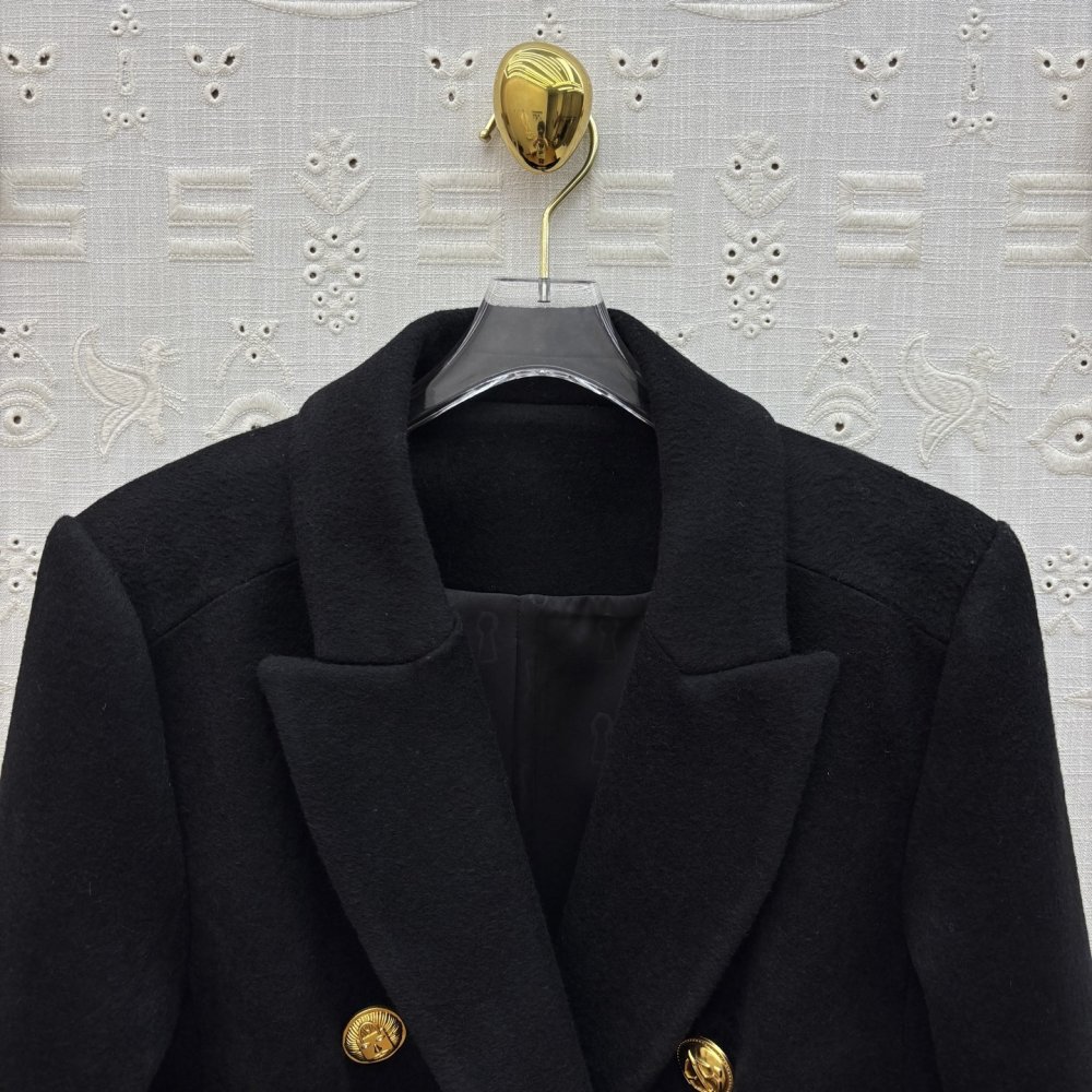 Двубортное вовняне пальто фото 2