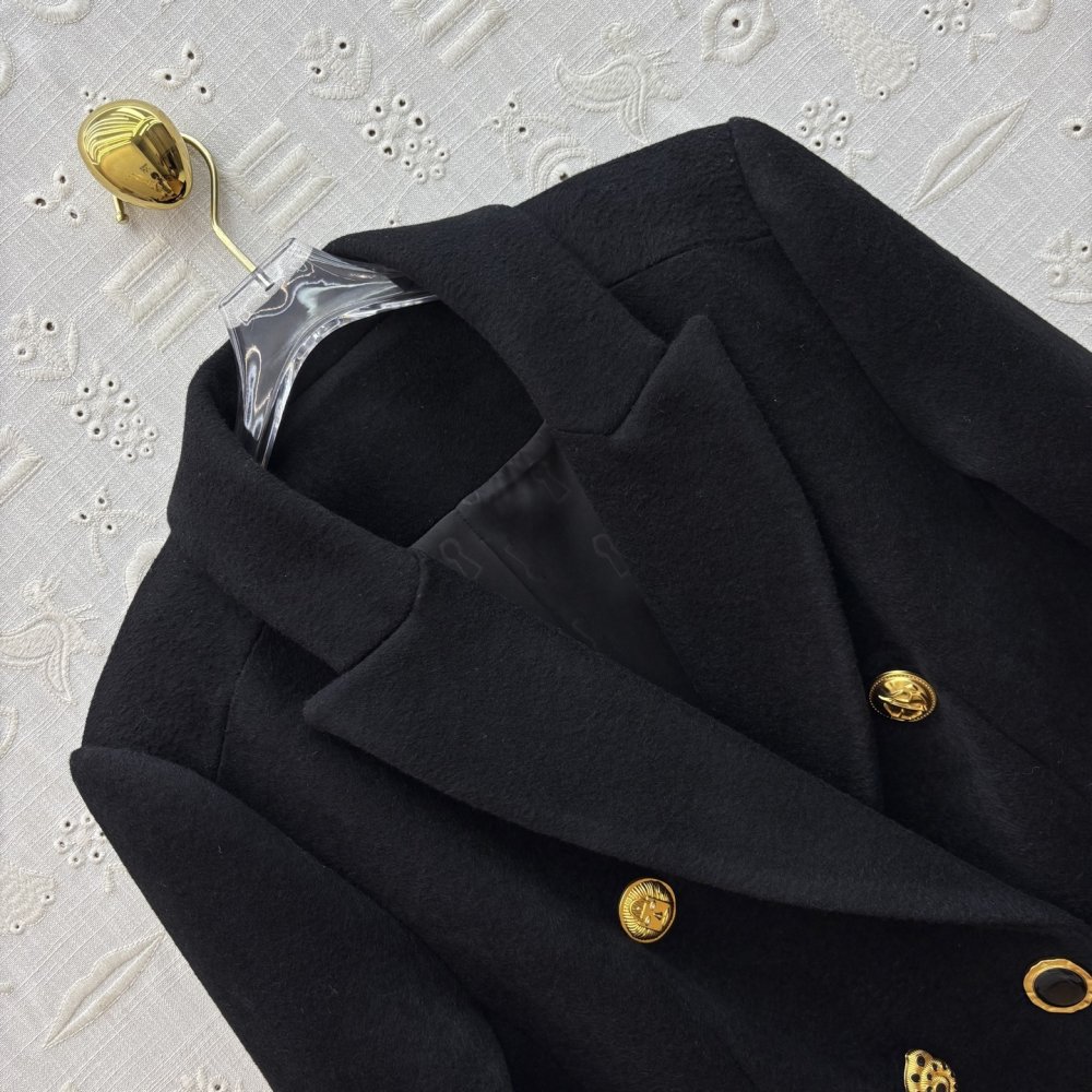 Двубортное вовняне пальто фото 4