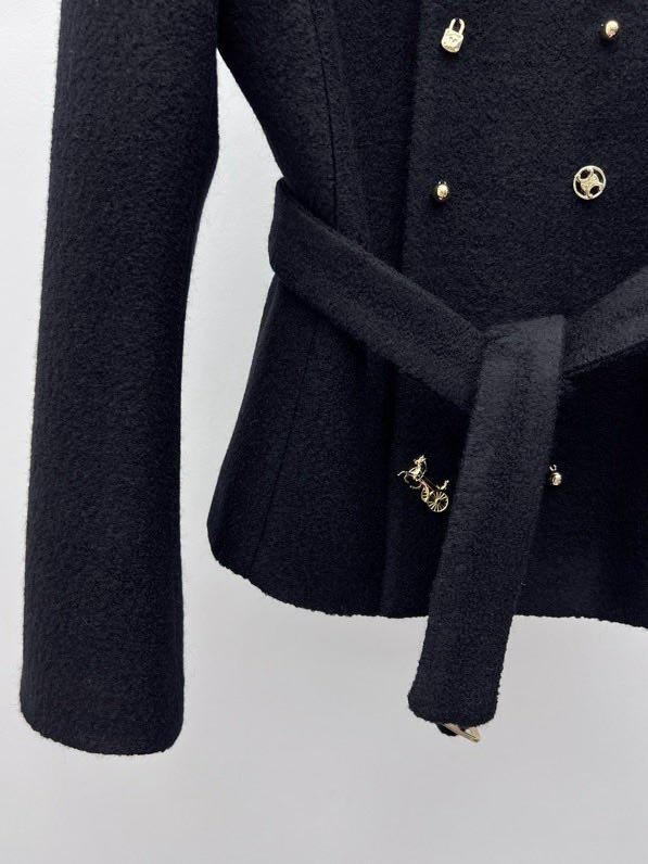 Двубортное шерстяное пальто фото 5