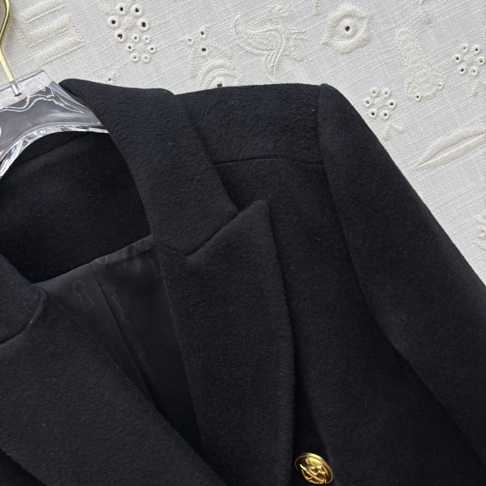 Двубортное вовняне пальто фото 5