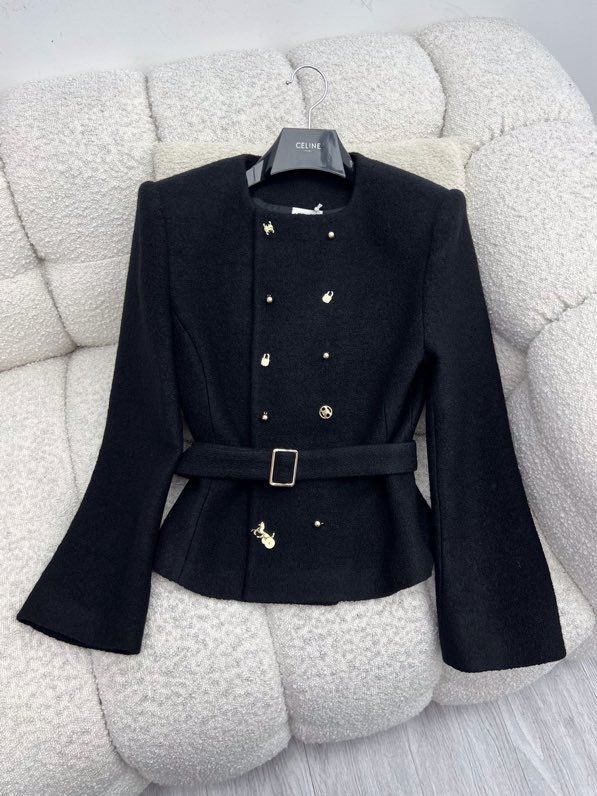 Двубортное шерстяное пальто фото 7