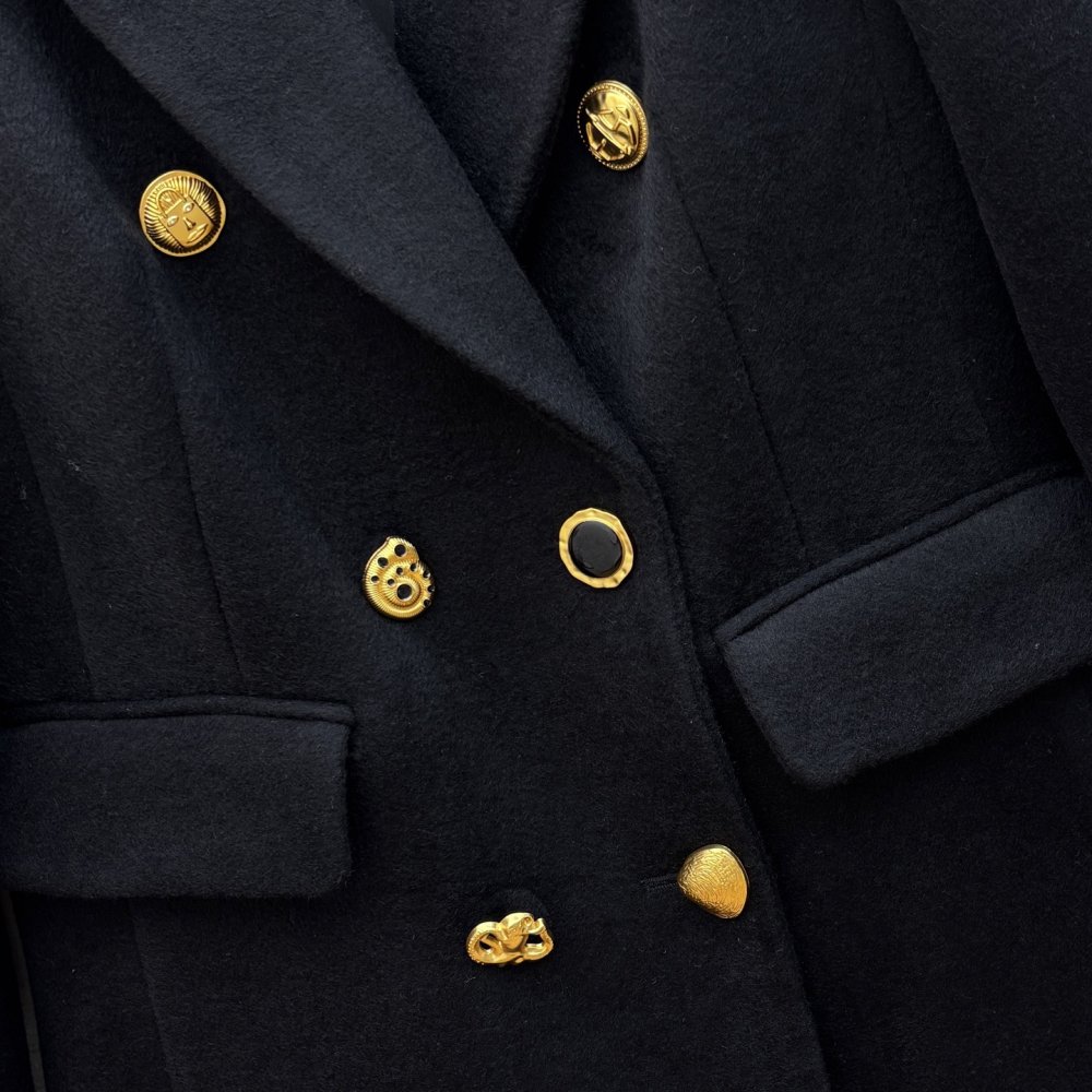 Двубортное вовняне пальто фото 7