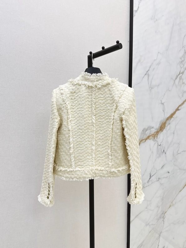 Двубортное твидовое пальто фото 4