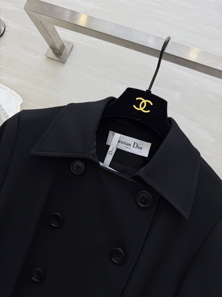 Двубортный длинный тренч фото 2