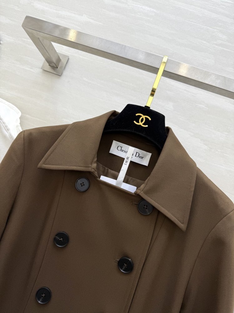 Двубортный длинный тренч фото 2