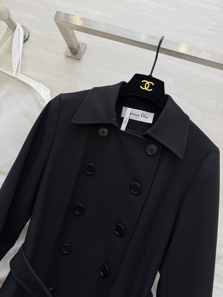 Двубортный длинный тренч фото 4