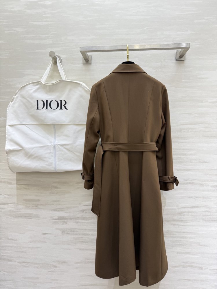 Двубортный длинный тренч фото 6